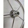 UŻYWANE KOŁO STEROWE ZE STALI NIERDZEWNEJ CHROM Ø410mm DO ŁODZI MOTOROWEJ