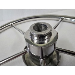 UŻYWANE KOŁO STEROWE ZE STALI NIERDZEWNEJ CHROM Ø410mm DO ŁODZI MOTOROWEJ