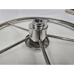 UŻYWANE KOŁO STEROWE ZE STALI NIERDZEWNEJ CHROM Ø410mm DO ŁODZI MOTOROWEJ