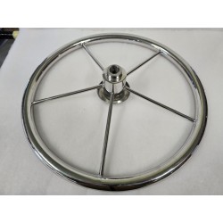 UŻYWANE KOŁO STEROWE ZE STALI NIERDZEWNEJ CHROM Ø410mm DO ŁODZI MOTOROWEJ