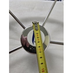 UŻYWANE KOŁO STEROWE ZE STALI NIERDZEWNEJ CHROM Ø410mm DO ŁODZI MOTOROWEJ