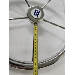 UŻYWANE KOŁO STEROWE ZE STALI NIERDZEWNEJ CHROM Ø410mm DO ŁODZI MOTOROWEJ