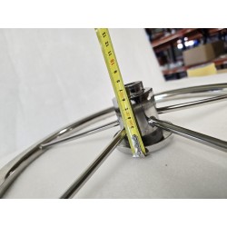 UŻYWANE KOŁO STEROWE ZE STALI NIERDZEWNEJ CHROM Ø410mm DO ŁODZI MOTOROWEJ