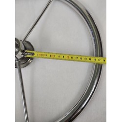 UŻYWANE KOŁO STEROWE ZE STALI NIERDZEWNEJ CHROM Ø410mm DO ŁODZI MOTOROWEJ