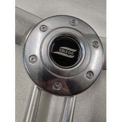 C30113561GA GARBINO KIEROWNICA OBSZYTA CZARNĄ SKÓRĄ Z METALOWYM STELAŻEM (POTESTOWA)