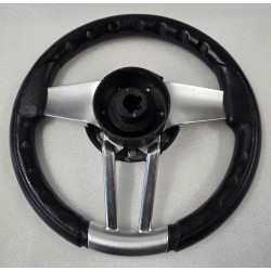 C30113561GA GARBINO KIEROWNICA OBSZYTA CZARNĄ SKÓRĄ Z METALOWYM STELAŻEM (POTESTOWA)