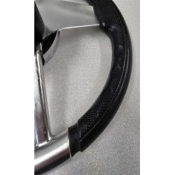 C30113561GA GARBINO KIEROWNICA OBSZYTA CZARNĄ SKÓRĄ Z METALOWYM STELAŻEM (POTESTOWA)