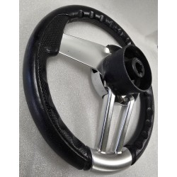 C30113561GA GARBINO KIEROWNICA OBSZYTA CZARNĄ SKÓRĄ Z METALOWYM STELAŻEM (POTESTOWA)