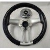 C30113561GA GARBINO KIEROWNICA OBSZYTA CZARNĄ SKÓRĄ Z METALOWYM STELAŻEM (POTESTOWA)