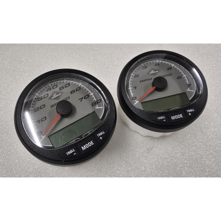 79-889223 / 79-889222 A13 MERCURY (CONTINENTAL) ZESTAW ZEGARÓW PRĘDKOŚCIOMIERZ OBROTOMIERZ SMARTCRAFT (POWYSTAWOWE)