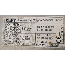 PI8062M SMEV (DOMETIC) Kuchenka 2 palnikowa do zabudowy ze szklaną pokrywą (POTESTOWA)