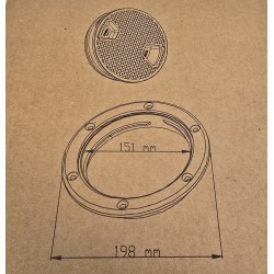 SFRH-006-01 SEAFLO POKRYWA INSPEKCYJNA WYKRĘCANA BIAŁA 198MM / 151MM