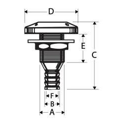 0207B NUOVA RADE PRZEJŚCIE BURTOWE Z ZAWOREM ZWROTNYM (KLAPOWY)