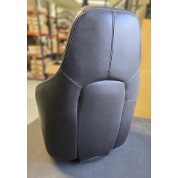 MEGREZ FOTEL STERNIKA SKÓRZANY FOTEL PIKOWANY CIEMNY BRĄZ Z PRZESUWNĄ PODSTAWĄ (POWYSTAWOWY)