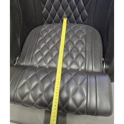 MEGREZ FOTEL STERNIKA SKÓRZANY FOTEL PIKOWANY CIEMNY BRĄZ Z PRZESUWNĄ PODSTAWĄ (POWYSTAWOWY)