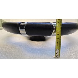 011 GUSSI ITALIA KIEROWNICA JACHTOWA ZE STALI NIERDZEWNEJ POKRYTEJ SKÓRĄ 350MM (POTESTOWA)