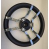 011 GUSSI ITALIA KIEROWNICA JACHTOWA ZE STALI NIERDZEWNEJ POKRYTEJ SKÓRĄ 350MM (POTESTOWA)
