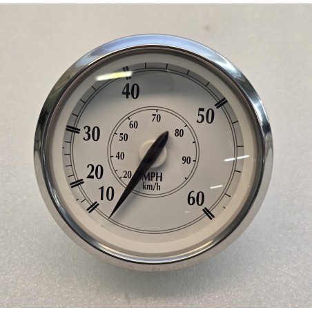 0775792 775679 BRP EVINRUDE HOHNSON PRĘDKOŚCIOMIERZ 3" 85MM 60MPH 95KM/H (POTESTOWY, NIEKOMPLETNY)