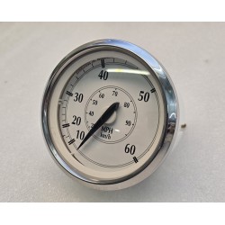 0775792 775679 BRP EVINRUDE HOHNSON PRĘDKOŚCIOMIERZ 3" 85MM 60MPH 95KM/H (POTESTOWY, NIEKOMPLETNY)