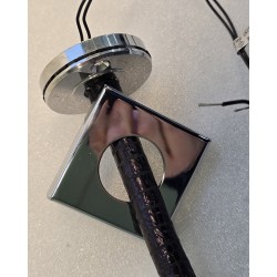 53 MOSCA 1030NAT LAMPKA LED DO CZYTANIA 3W CHROM SKÓRA BLACK PYTHON (OUTLET)