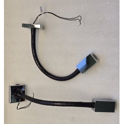 53 MOSCA 1030NAT LAMPKA LED DO CZYTANIA 3W CHROM SKÓRA BLACK PYTHON (OUTLET)