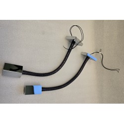 53 MOSCA 1030NAT LAMPKA LED DO CZYTANIA 3W CHROM SKÓRA BLACK PYTHON (OUTLET)