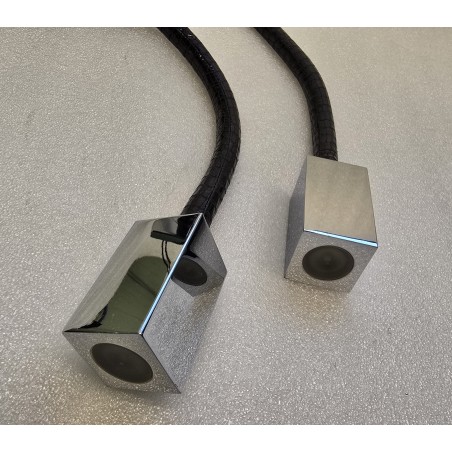 53 MOSCA 1030NAT LAMPKA LED DO CZYTANIA 3W CHROM SKÓRA BLACK PYTHON (OUTLET)