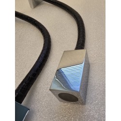 53 MOSCA 1030NAT LAMPKA LED DO CZYTANIA 3W CHROM SKÓRA BLACK PYTHON (OUTLET)