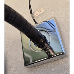 53 MOSCA 1030NAT LAMPKA LED DO CZYTANIA 3W CHROM SKÓRA BLACK PYTHON (OUTLET)