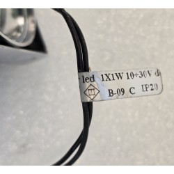 53 MOSCA 1030NAT LAMPKA LED DO CZYTANIA 3W CHROM SKÓRA BLACK PYTHON (OUTLET)