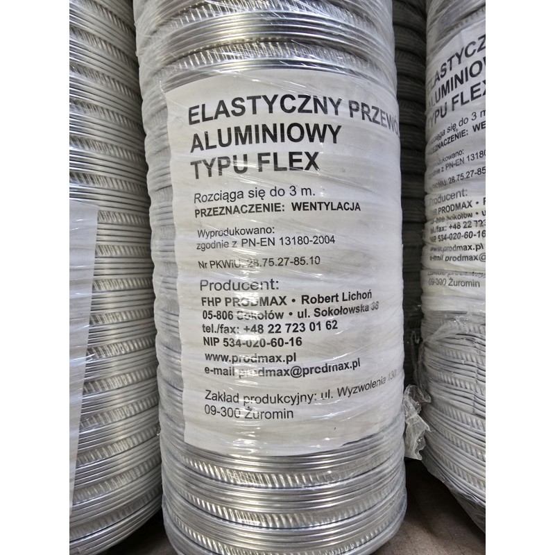 DN80MM RURA ALUMINIOWA TYPU FLEX SPIRO ALUFLEX PRODMAX