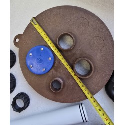 197491 NUOVA RADE POKRYWA ZBIORNIKA DIABLO H305 Z PRZYŁĄCZAMI DO WODY SZAREJ