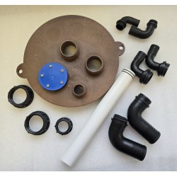 197491 NUOVA RADE POKRYWA ZBIORNIKA DIABLO H305 Z PRZYŁĄCZAMI DO WODY SZAREJ