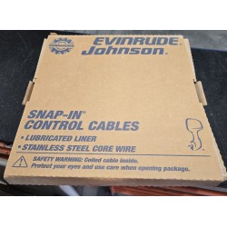 173114 JOHNSON EVINRUDE BOMBARDIER KABEL STERUJĄCY PRZEPUSTNICĄ I ZMIANĄ BIEGÓW 14FT 4,27M (ZESTAW 2 SZTUKI)