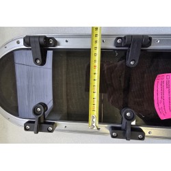 OTWIERANE OKNO JACHTOWE Z MOSKITIERĄ I PRZYCIEMNIANIĄ SZYBĄ SREBRNA RAMKA 554x198