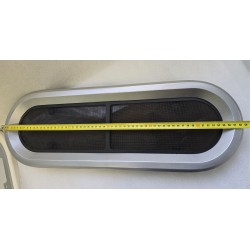 OTWIERANE OKNO JACHTOWE Z MOSKITIERĄ I PRZYCIEMNIANIĄ SZYBĄ SREBRNA RAMKA 554x198