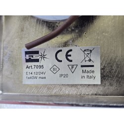 7095 FORESTI & SUARDI LAMPA ŚCIENNA POKOJOWA ODCHYLANA MOSIĄDZ (BEZ KLOSZA)