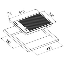 50.381.02 OSCULATI GRILL ELEKTRYCZNY Z PIROCERAMICZNĄ POKRYWĄ 2400W 50/60Hz 220-240V (OUTLET)