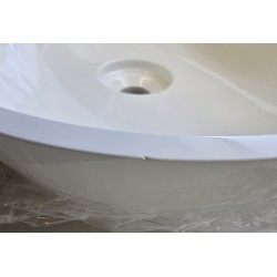 SILK500BP OMNIRES UMYWALKA NABLATOWA 50x35CM BIAŁY POŁYSK SILK M+ ( DELIKATNIE USZKODZONA)