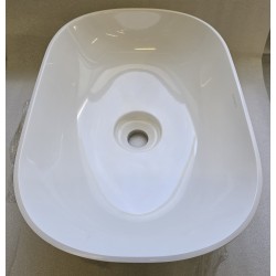 SILK500BP OMNIRES UMYWALKA NABLATOWA 50x35CM BIAŁY POŁYSK SILK M+ ( DELIKATNIE USZKODZONA)