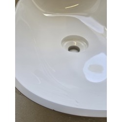 SILK500BP OMNIRES UMYWALKA NABLATOWA 50x35CM BIAŁY POŁYSK SILK M+ ( DELIKATNIE USZKODZONA)