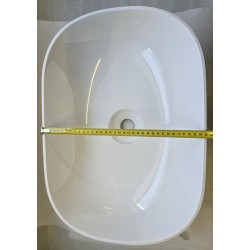 SILK500BP OMNIRES UMYWALKA NABLATOWA 50x35CM BIAŁY POŁYSK SILK M+ ( DELIKATNIE USZKODZONA)