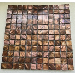 MOSAFIL MOZAIKA SZKLANA Z MASY PERŁOWEJ BRĄZOWO ZŁOTY 30x30CM (OUTLET)