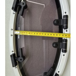 854621 MOONLIGHT BSI OKNO JACHTOWE Z SZYBĄ PRZYCIEMNIONĄ BIAŁA RAMA 482x227mm (OUTLET)