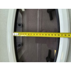 854621 MOONLIGHT BSI OKNO JACHTOWE Z SZYBĄ PRZYCIEMNIONĄ BIAŁA RAMA 482x227mm (OUTLET)