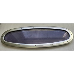 OKNO JACHTOWE OWALNE NIEOTWIERANE Z PRZYCIEMNIONĄ SZYBĄ 520x185MM P6 (OUTLET)