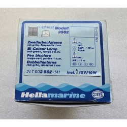 2LT 003.562-141 HELLA MARINE LAMPA NAWIGACYJNA DZIOBOWA ZIELONO-CZERWONA BIAŁA OBUDOWA (OUTLET)