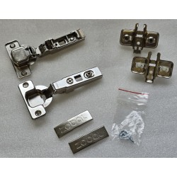 70.255-01 BLUM / ZOBAL ZESTAW NIKLOWANYCH ZAWIASÓW MEBLOWYCH Z PROWADNIKIEM 3D PUSZKOWE (OUTLET)