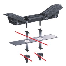 TENDER HB TECHNICS PODPORA KOŁYSKI DO PONTONU ZE STALI NIERDZEWNEJ PUSH-FIT 54CM (MNIEJSZA)