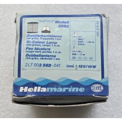3562 HELLA MARINE 2LT 003 562-042 LAMPA NAWIGACYJNA CZARNA ZIELONO-CZERWONA (1 SZTUKA)